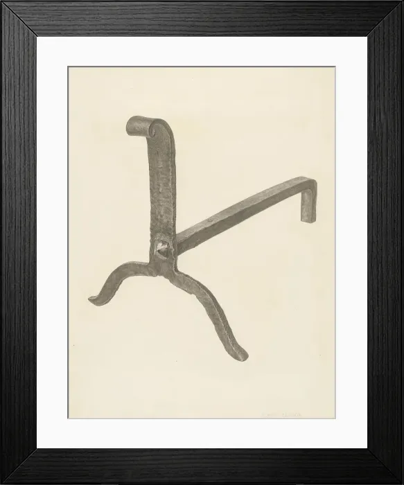 Framed Print : Andiron, c. 1939. Creator: Albert Taxson