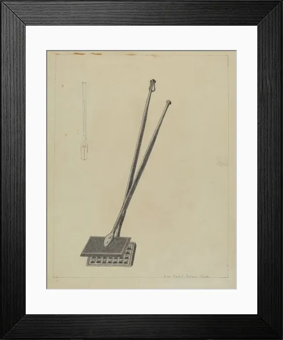 Framed Print : Wafer or Waffle Iron, c. 1936. Creator: Richard Taylor Framed Print : Wafer or Waffle Iron, c. 1936. Creator: Richard Taylor