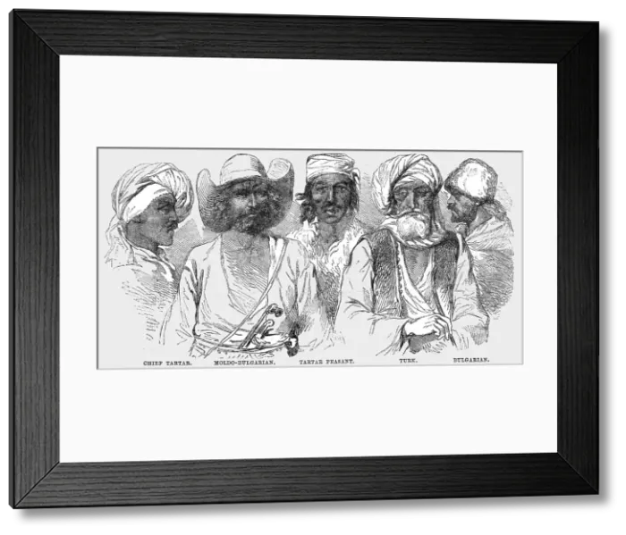 Framed Print : Types of the Races on the Turkish Bank of the Danube; Daunbian Principalities 1854, 1854. Creator: Unknown Framed Print : Types of the Races on the Turkish Bank of the Danube; Daunbian Principalities 1854, 1854. Creator: Unknown
