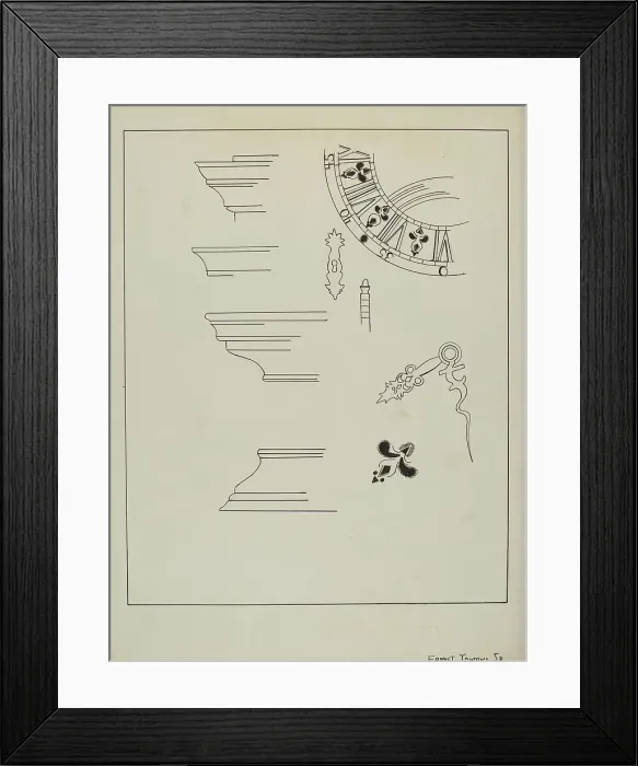 Framed Print : Grandfather's Clock, c. 1936. Creator: Ernest A Towers Jr Framed Print : Grandfather's Clock, c. 1936. Creator: Ernest A Towers Jr