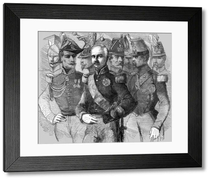 Framed Print : General Baraguay D'Hilliers, French Minister at Constantinople, and his staff 1849, 1854. Creator: Unknown Framed Print : General Baraguay D'Hilliers, French Minister at Constantinople, and his staff 1849, 1854. Creator: Unknown