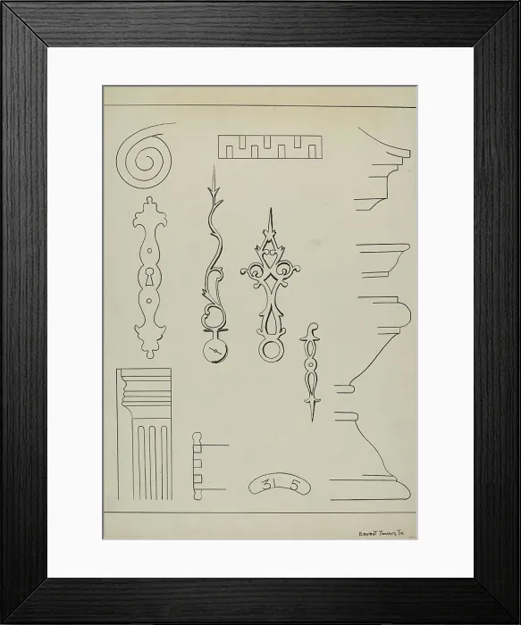 Framed Print : Grandfather's Clock, c. 1936. Creator: Ernest A Towers Jr Framed Print : Grandfather's Clock, c. 1936. Creator: Ernest A Towers Jr