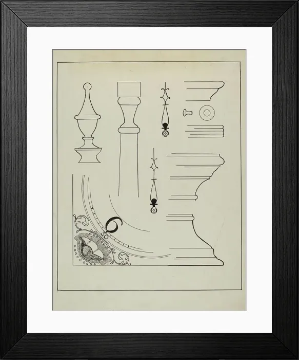 Framed Print : Grandfather Clock, c. 1936. Creator: Ernest A Towers Jr Framed Print : Grandfather Clock, c. 1936. Creator: Ernest A Towers Jr