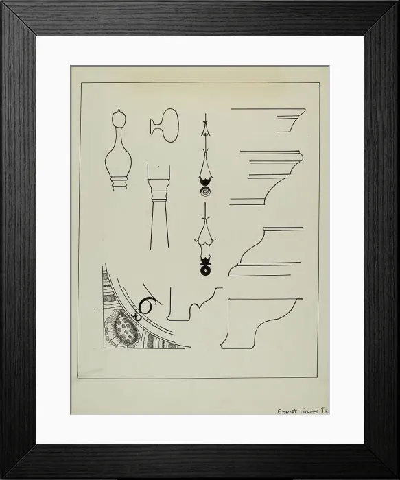 Framed Print : Grandfather Clock, c. 1936. Creator: Ernest A Towers Jr Framed Print : Grandfather Clock, c. 1936. Creator: Ernest A Towers Jr