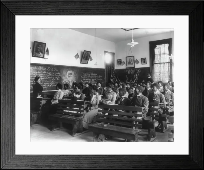 Framed Print : History class, Tuskegee Institute, Tuskegee, Alabama, 1902. Creator: Frances Benjamin Johnston Framed Print : History class, Tuskegee Institute, Tuskegee, Alabama, 1902. Creator: Frances Benjamin Johnston