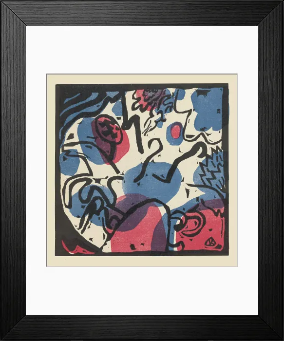 Framed Print : Three Riders in Red, Blue and Black (Drei Reiter in rot, blau und schwarz), 1913. Creator: Kandinsky, Wassily Vasilyevich (1866-1944) Framed Print : Three Riders in Red, Blue and Black (Drei Reiter in rot, blau und schwarz), 1913. Creator: Kandinsky, Wassily Vasilyevich (1866-1944)