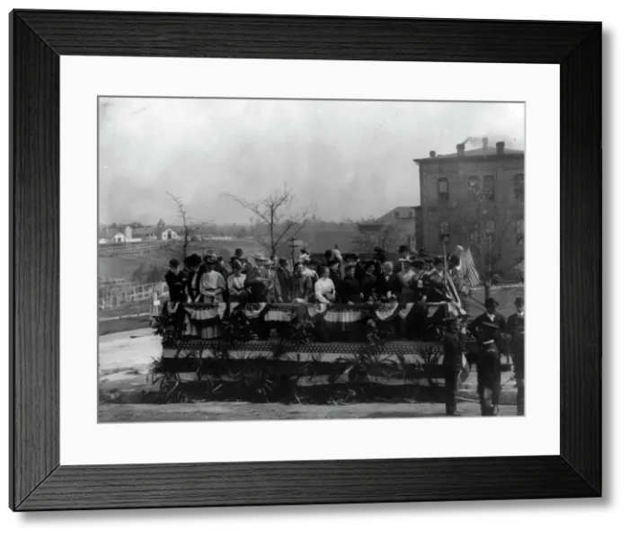 Framed Print : Tuskegee 25th anniversary - reviewing stand, Tuskegee Institute, Tuskegee, Alabama, 1906. Creator: Frances Benjamin Johnston Framed Print : Tuskegee 25th anniversary - reviewing stand, Tuskegee Institute, Tuskegee, Alabama, 1906. Creator: Frances Benjamin Johnston