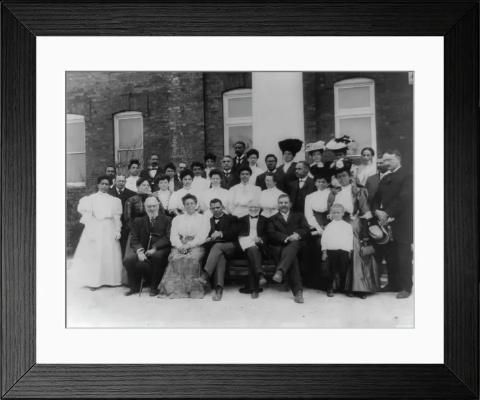 Framed Print : Tuskegee Institute faculty with Andrew Carnegie, Tuskegee, Alabama, 1906. Creator: Frances Benjamin Johnston Framed Print : Tuskegee Institute faculty with Andrew Carnegie, Tuskegee, Alabama, 1906. Creator: Frances Benjamin Johnston