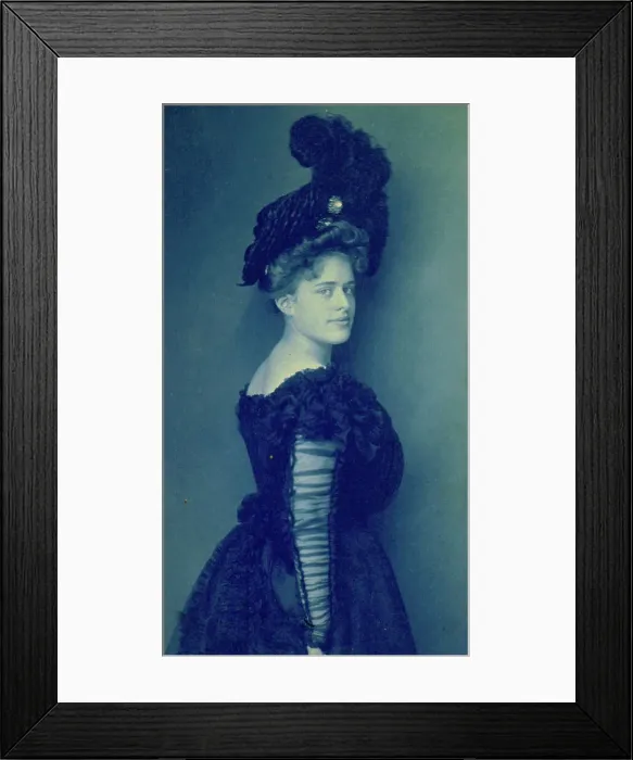 Framed Print : Miss Mary Olmsted(?) Clarke, half-length portrait, standing, facing right, c1903. Creator: Frances Benjamin Johnston Framed Print : Miss Mary Olmsted(?) Clarke, half-length portrait, standing, facing right, c1903. Creator: Frances Benjamin Johnston