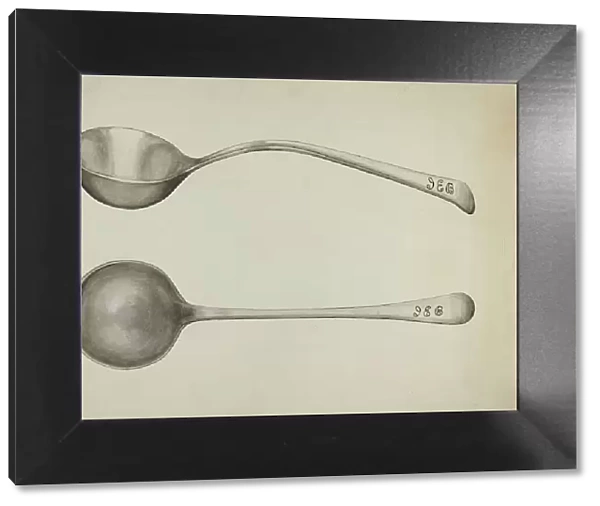 Silver Soup Ladle, c. 1936. Creator: John R. Towers