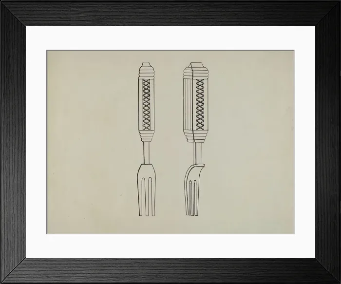Framed Print : Pickle Fork, c. 1936. Creator: John R. Towers Framed Print : Pickle Fork, c. 1936. Creator: John R. Towers