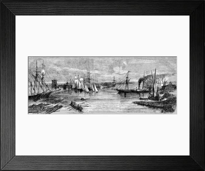 Framed Print : Mouth of the Danube at Sulina, 1854. Creator: Unknown Framed Print : Mouth of the Danube at Sulina, 1854. Creator: Unknown