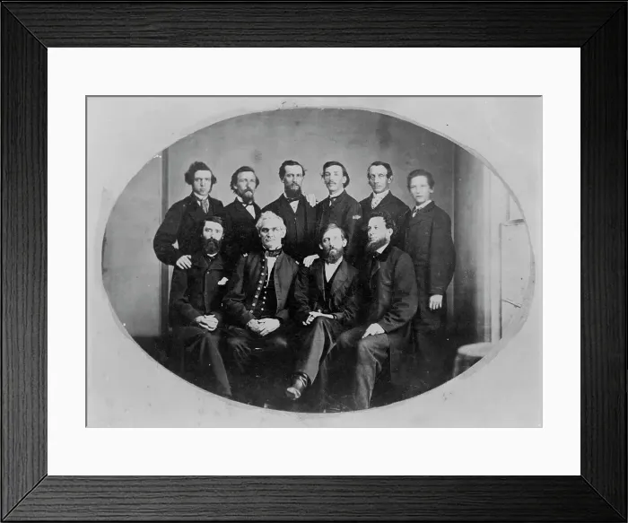 Framed Print : Portrait of ten men including Anderson Doniphan Johnston... between 1860 and 1880 Creator: Frances Benjamin Johnston Framed Print : Portrait of ten men including Anderson Doniphan Johnston... between 1860 and 1880 Creator: Frances Benjamin Johnston