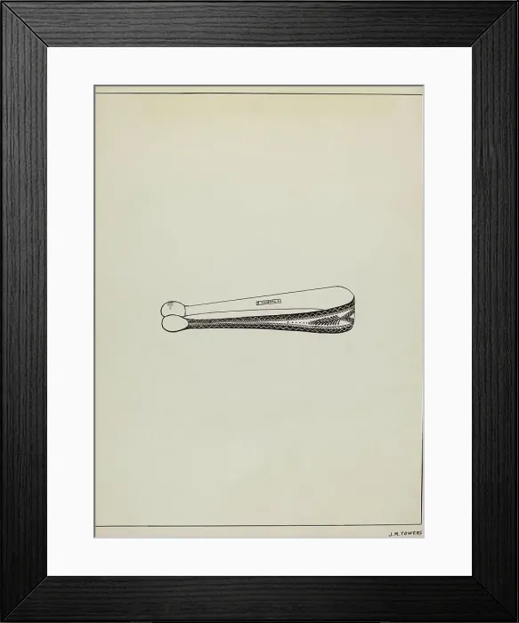 Framed Print : Silver Sugar Tongs, c. 1936. Creator: John R. Towers Framed Print : Silver Sugar Tongs, c. 1936. Creator: John R. Towers