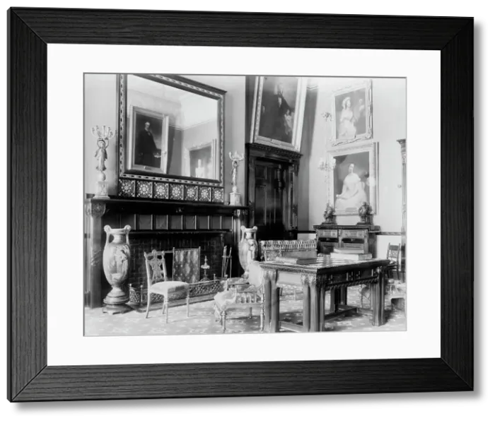 Framed Print : Red Room, White House, Washington, D.C. c1890. Creator: Frances Benjamin Johnston Framed Print : Red Room, White House, Washington, D.C. c1890. Creator: Frances Benjamin Johnston
