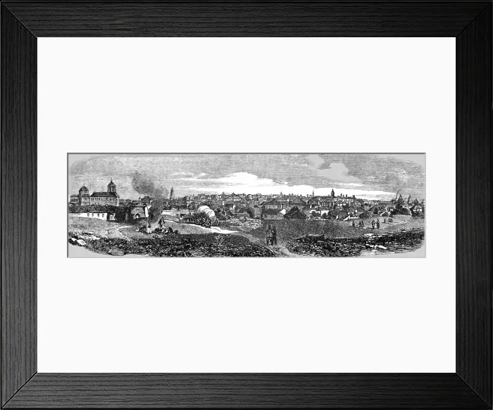 Framed Print : Bucharest, the Head-Quarters of the Russian Army in Wallachia, 1854. Creator: Unknown Framed Print : Bucharest, the Head-Quarters of the Russian Army in Wallachia, 1854. Creator: Unknown