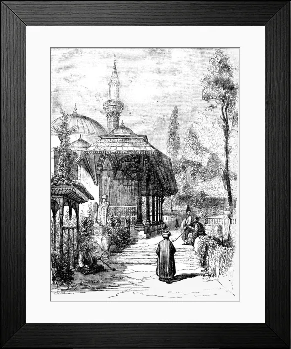 Framed Print : Entrance to a Turkish Mosque, 1854. Creator: Unknown Framed Print : Entrance to a Turkish Mosque, 1854. Creator: Unknown