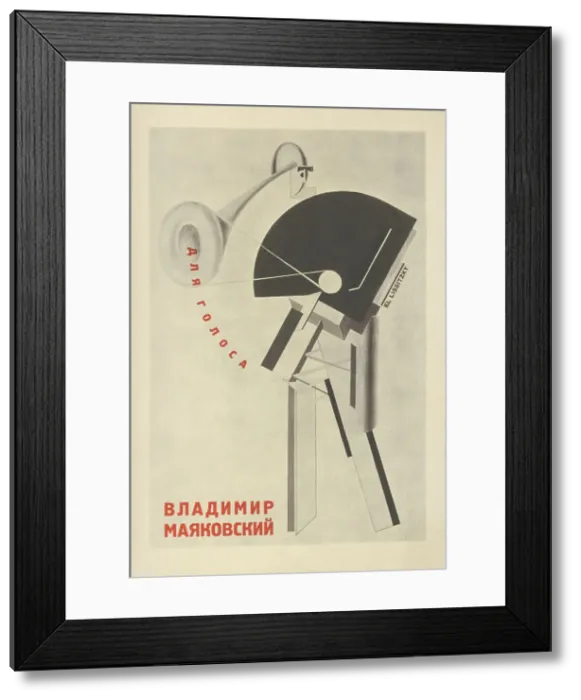 Framed Print : Design from For the Voice by Vladimir Mayakovsky, 1923. Creator: Lissitzky, El (1890-1941). Design from For the Voice by Vladimir Mayakovsky, 1923. Creator: Lissitzky, El (1890-1941) Framed Print : Design from For the Voice by Vladimir Mayakovsky, 1923. Creator: Lissitzky, El (1890-1941). Design from For the Voice by Vladimir Mayakovsky, 1923. Creator: Lissitzky, El (1890-1941)
