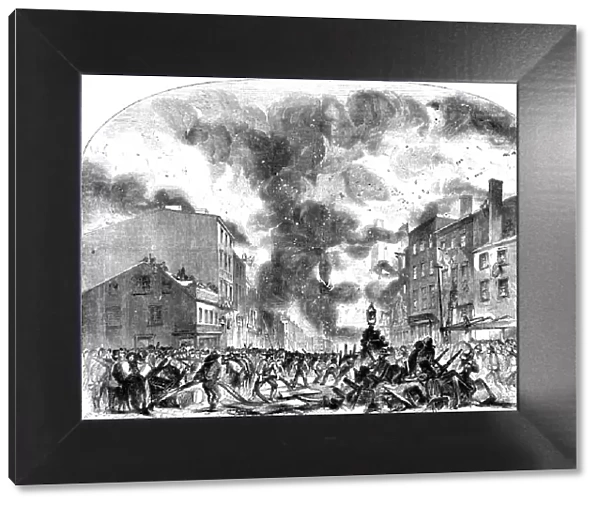 Fire at Messrs Harper and Brothers Printing and Publishing Establishment, New York, 1854. Creator: Unknown