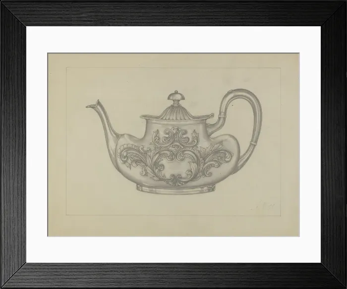 Framed Print : Silver Teapot, 1935 / 1942. Creator: Arthur Wegg