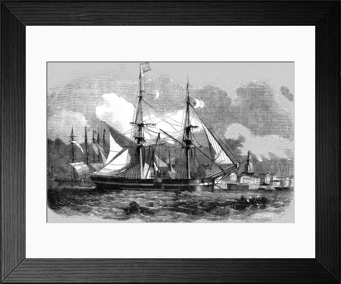 Framed Print : A Collier on the Thames, 1854. Creator: Unknown Framed Print : A Collier on the Thames, 1854. Creator: Unknown