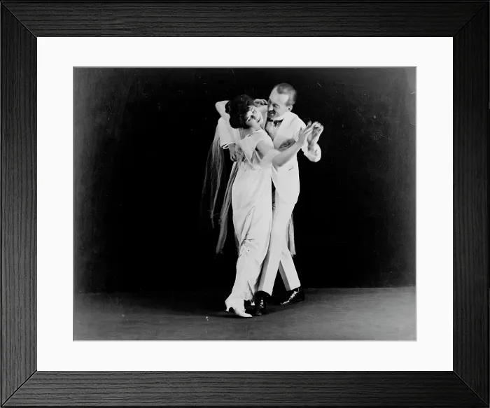 Framed Print : Irene and Vernon Castle, full-length, in dancing position, between 1910 and 1918. Creator: Frances Benjamin Johnston Framed Print : Irene and Vernon Castle, full-length, in dancing position, between 1910 and 1918. Creator: Frances Benjamin Johnston