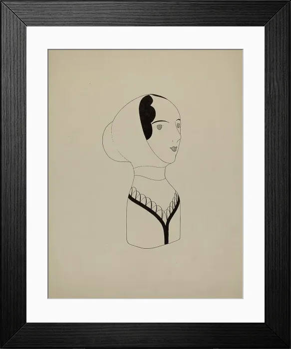 Framed Print : Hat Mannequin and Bonnet, c. 1937. Creator: Howard Weld Framed Print : Hat Mannequin and Bonnet, c. 1937. Creator: Howard Weld