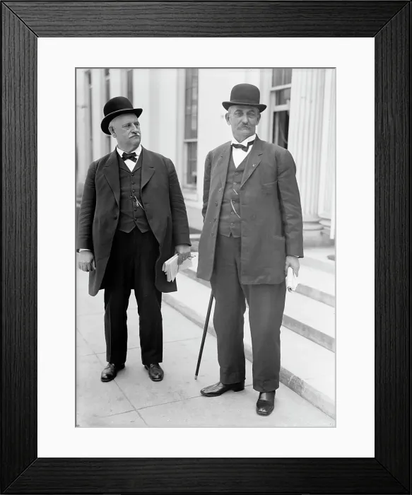 Framed Print : William Charles Adamson, Rep. from Georgia, with Simms of Tennessee, 1913. Creator: Harris & Ewing. William Charles Adamson, Rep. from Georgia, with Simms of Tennessee, 1913. Creator: Harris & Ewing Framed Print : William Charles Adamson, Rep. from Georgia, with Simms of Tennessee, 1913. Creator: Harris & Ewing. William Charles Adamson, Rep. from Georgia, with Simms of Tennessee, 1913. Creator: Harris & Ewing