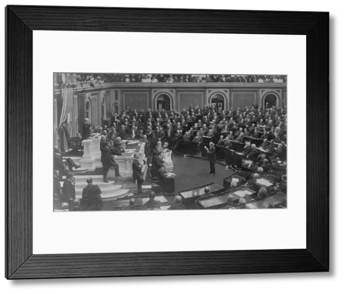 Framed Print : Opening ceremonies of the U.S. 59th Congress, 2nd session, 1906, with Speaker Joseph... 1906. Creator: Frances Benjamin Johnston Framed Print : Opening ceremonies of the U.S. 59th Congress, 2nd session, 1906, with Speaker Joseph... 1906. Creator: Frances Benjamin Johnston
