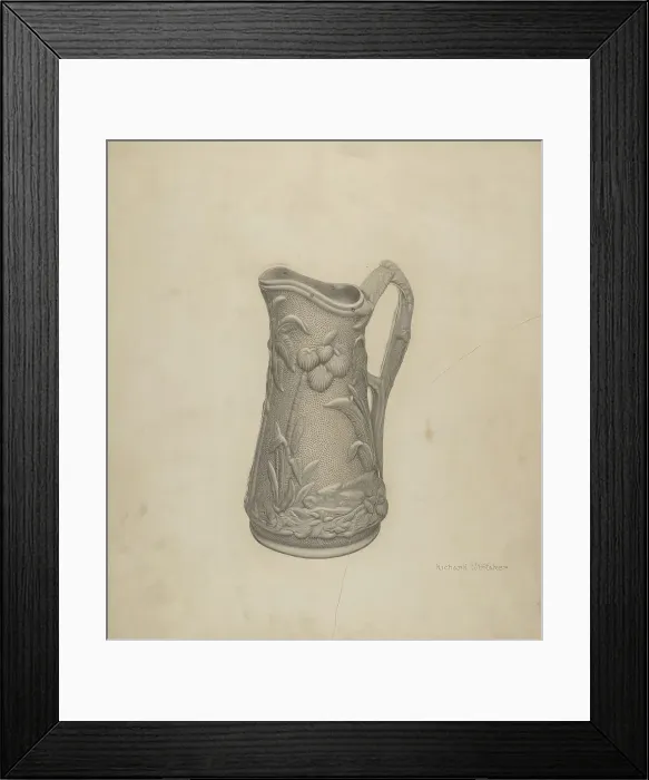 Framed Print : Parian Ware Syrup Pitcher, 1935 / 1942. Creator: Richard Whitaker Framed Print : Parian Ware Syrup Pitcher, 1935 / 1942. Creator: Richard Whitaker