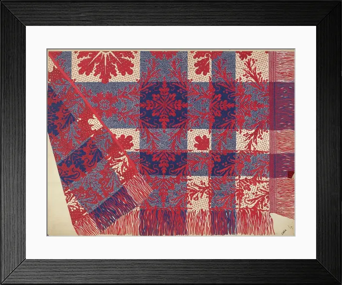 Framed Print : Coverlet, c. 1936. Creator: Edward White Framed Print : Coverlet, c. 1936. Creator: Edward White