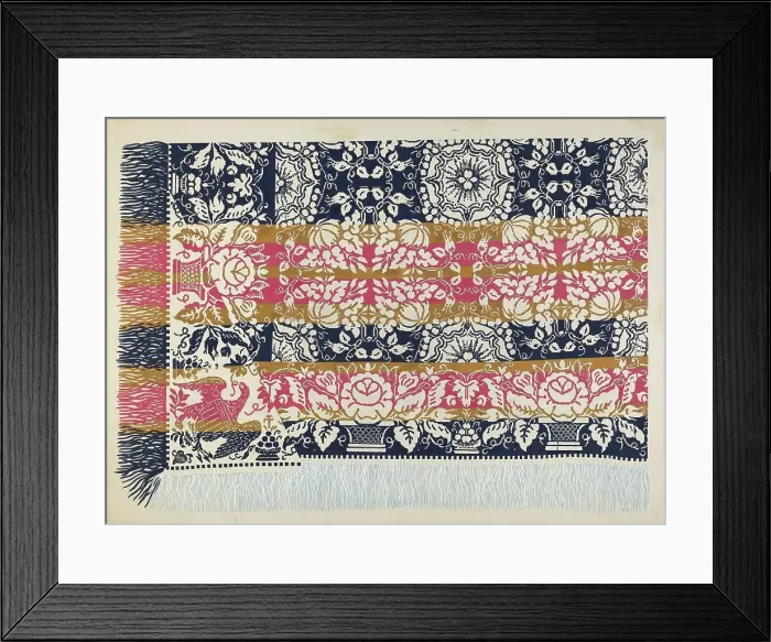 Framed Print : Coverlet, c. 1937. Creator: Edward White Framed Print : Coverlet, c. 1937. Creator: Edward White