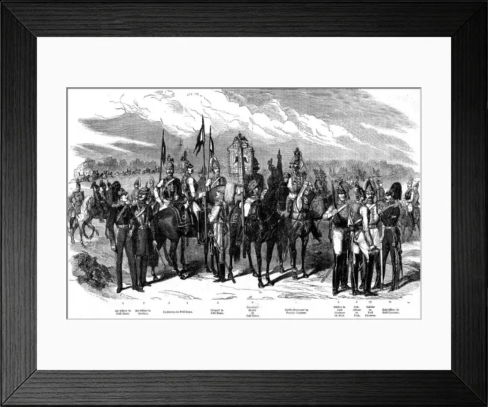 Framed Print : Uniform of the Russian Army - Cavalry - Division of the Cuirassiers of the Guard, 1854. Creator: Unknown Framed Print : Uniform of the Russian Army - Cavalry - Division of the Cuirassiers of the Guard, 1854. Creator: Unknown