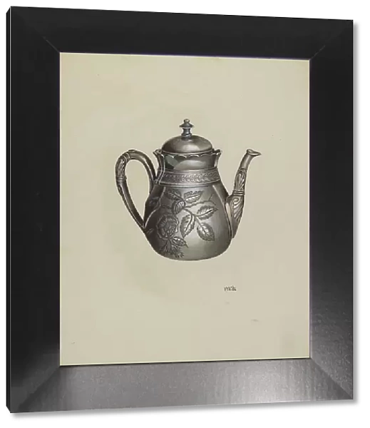 Silver Teapot, c. 1937. Creator: Edward White