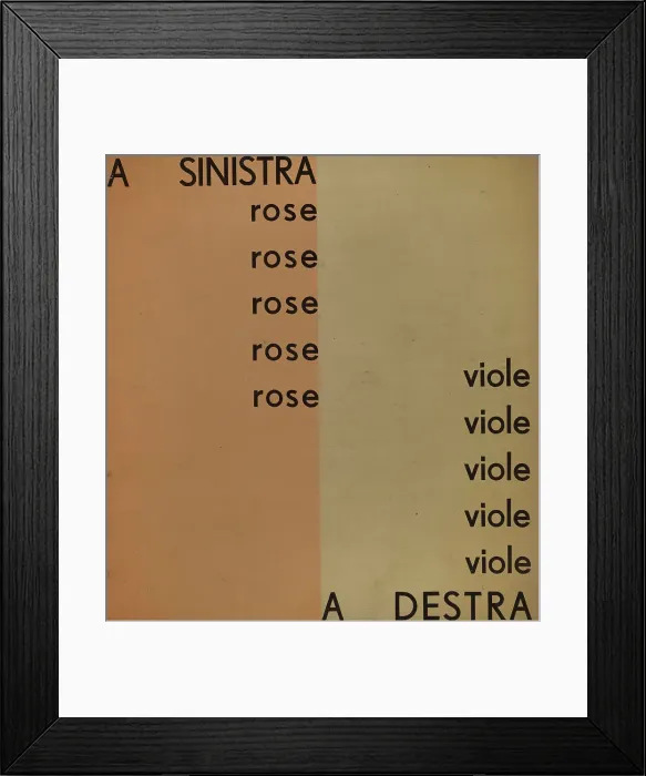 Framed Print : Parole in libertà, 1932. Creator: Marinetti, Filippo Tommaso (1876-1944) Framed Print : Parole in libertà, 1932. Creator: Marinetti, Filippo Tommaso (1876-1944)