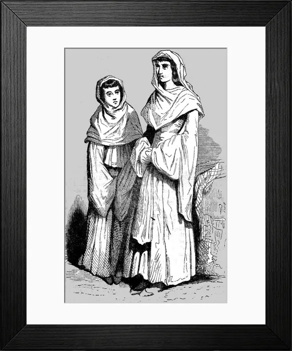 Framed Print : Circassian Women (Mohammedans), 1854. Creator: Unknown Framed Print : Circassian Women (Mohammedans), 1854. Creator: Unknown