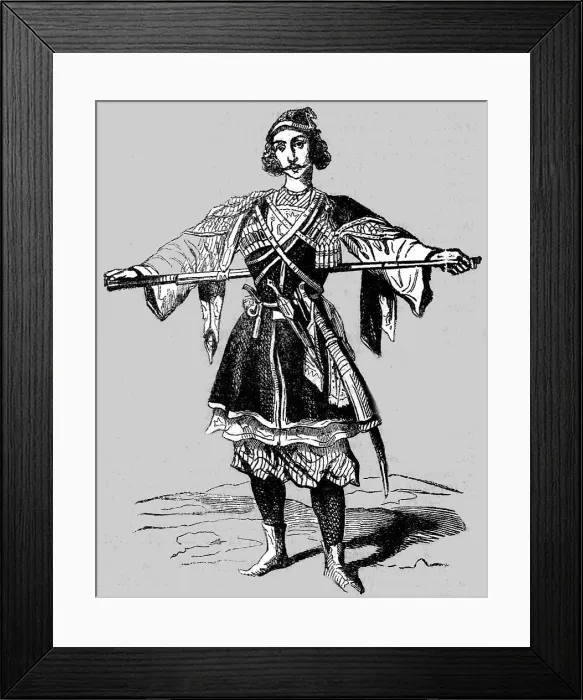 Framed Print : Caucasian Prince in Military costume (Christian), 1854. Creator: Unknown Framed Print : Caucasian Prince in Military costume (Christian), 1854. Creator: Unknown