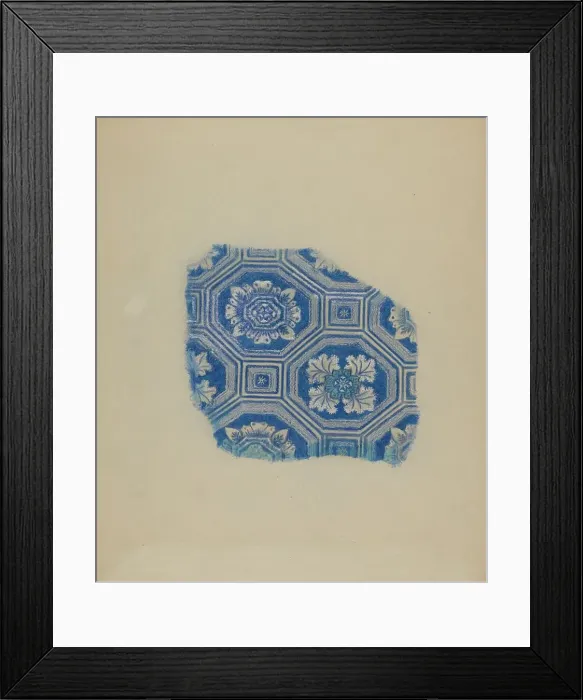 Framed Print : Coverlet, c. 1937. Creator: Eva Wilson Framed Print : Coverlet, c. 1937. Creator: Eva Wilson