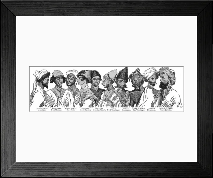 Framed Print : Types of the Circassian Races, 1854. Creator: Unknown Framed Print : Types of the Circassian Races, 1854. Creator: Unknown