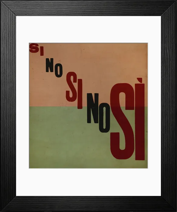Framed Print : Parole in libertà, 1932. Creator: Marinetti, Filippo Tommaso (1876-1944) Framed Print : Parole in libertà, 1932. Creator: Marinetti, Filippo Tommaso (1876-1944)