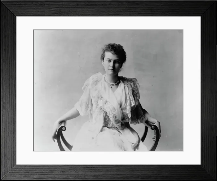 Framed Print : Mrs. Elizabeth Cameron, three-quarter length portrait, seated, facing front, between c1890 and c1910 Creator: Frances Benjamin Johnston Framed Print : Mrs. Elizabeth Cameron, three-quarter length portrait, seated, facing front, between c1890 and c1910 Creator: Frances Benjamin Johnston