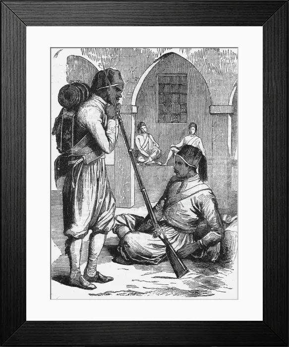 Framed Print : Egyptian Infantry, 1854. Creator: Unknown Framed Print : Egyptian Infantry, 1854. Creator: Unknown