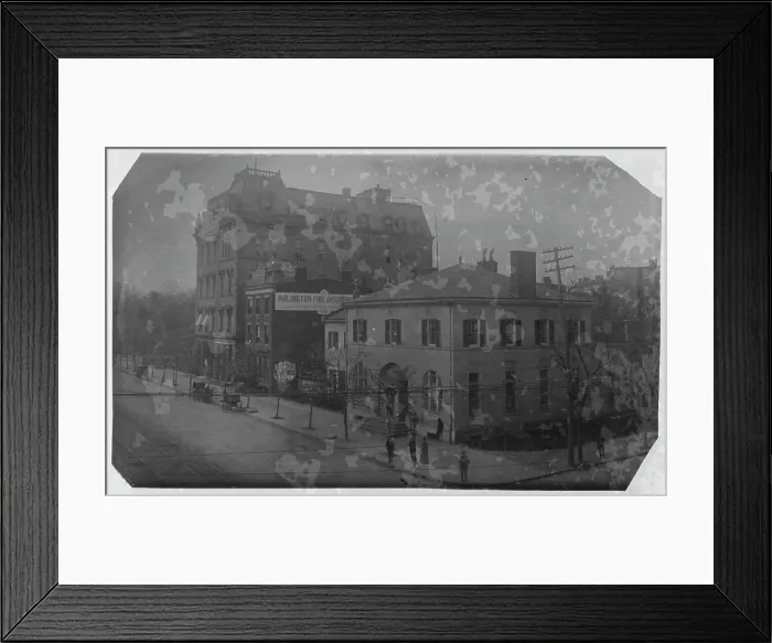 Framed Print : Riggs Bank - the Dept. of Justice for A.P.A. 1888. Creator: Frances Benjamin Johnston Framed Print : Riggs Bank - the Dept. of Justice for A.P.A. 1888. Creator: Frances Benjamin Johnston