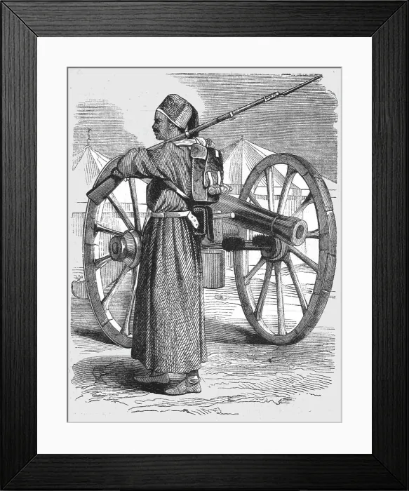 Framed Print : Egyptian Artilleryman, 1854. Creator: Unknown Framed Print : Egyptian Artilleryman, 1854. Creator: Unknown