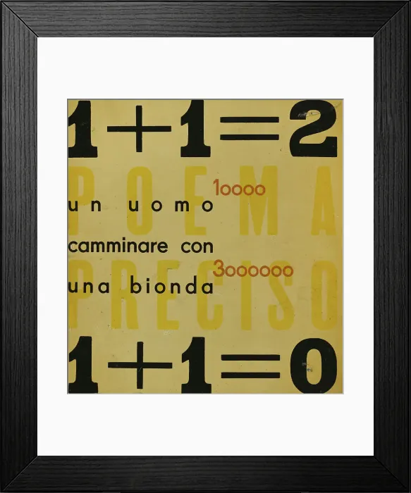 Framed Print : Parole in libertà, 1932. Creator: Marinetti, Filippo Tommaso (1876-1944) Framed Print : Parole in libertà, 1932. Creator: Marinetti, Filippo Tommaso (1876-1944)