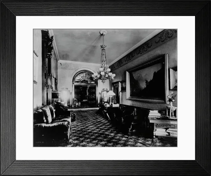 Framed Print : White House, east corridor, between 1889 and 1906. Creator: Frances Benjamin Johnston Framed Print : White House, east corridor, between 1889 and 1906. Creator: Frances Benjamin Johnston