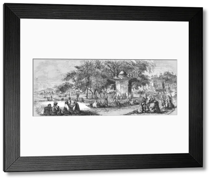 Framed Print : Valley of Sweet Waters on the Bosphorus, 1854. Creator: Unknown Framed Print : Valley of Sweet Waters on the Bosphorus, 1854. Creator: Unknown