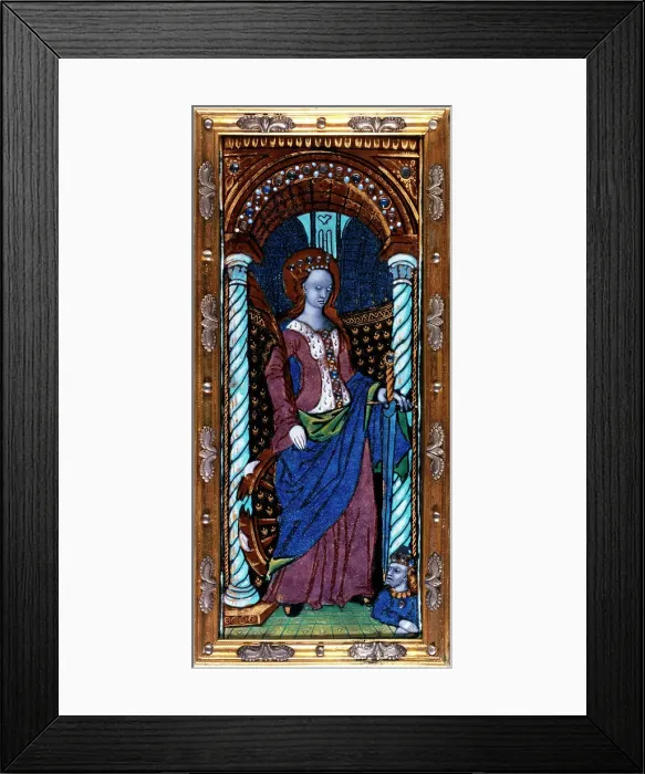 Framed Print : The Nativity with St Catherine, c.1500. Creator: Workshop of the Master of the Triptych of Louis XII Framed Print : The Nativity with St Catherine, c.1500. Creator: Workshop of the Master of the Triptych of Louis XII