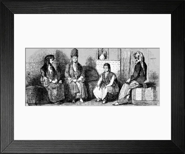 Framed Print : Costumes of the Women of Sinope - Marriage Dress of a Greek Female, 1854, Creator: Unknown Framed Print : Costumes of the Women of Sinope - Marriage Dress of a Greek Female, 1854, Creator: Unknown