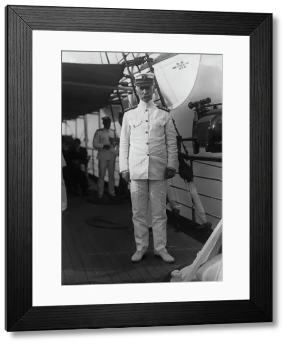 Framed Print : Admiral William S. Benson Aboard The Mayflower, June 24, 1917. Creator: Harris & Ewing. Admiral William S. Benson Aboard The Mayflower, June 24, 1917. Creator: Harris & Ewing